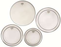 Remo PINSTRIPE CLEAR TOM PACK 12",13",16" + FREE 14" AMBASSADOR COATED SNARE DRUMHEAD (PP-0320-PS)