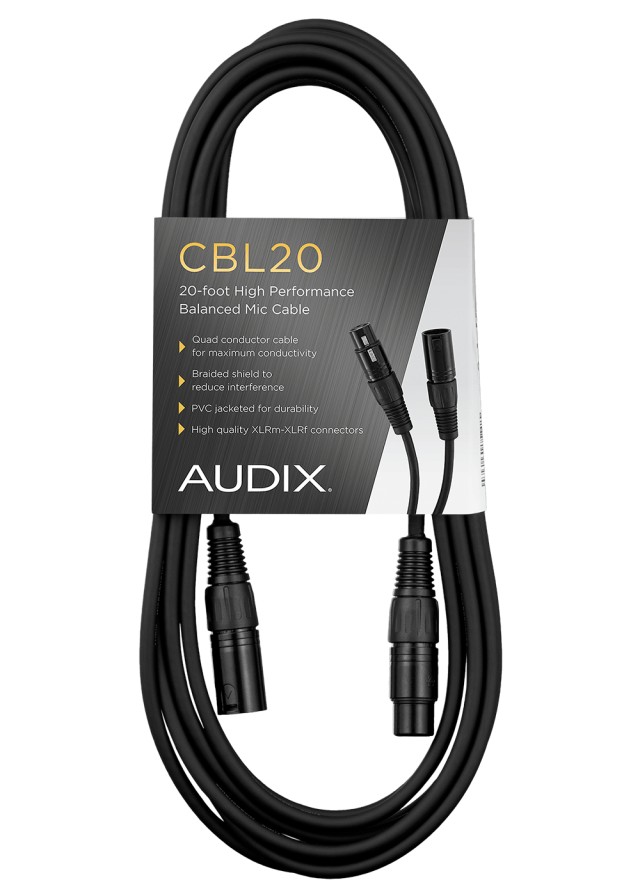 AUDIX CBL20 Premium XLR mic cable (6m)