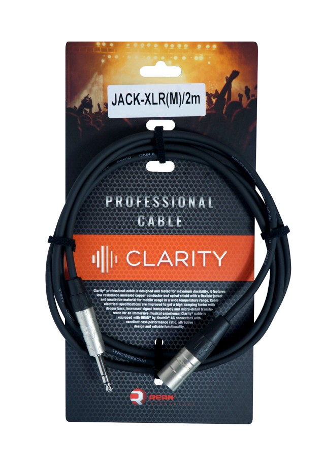 Clarity JACK-XLR(M)/2m