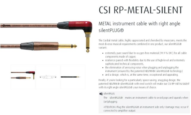 Cordial CSI 6 RP-METAL-SILENT