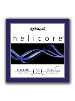 DADDARIO HELICORE VIOLIN SINGLE E STRING 4/4 Scale Medium Tension