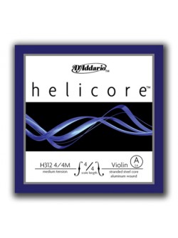 DADDARIO HELICORE VIOLIN SINGLE A STRING 4/4 Scale Medium Tension