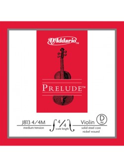 DADDARIO PRELUDE VIOLIN SINGLE D STRING 4/4 Scale Medium Tension