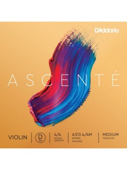 DADDARIO ASCENTE VIOLIN SINGLE D STRING 4/4 Scale Medium Tension