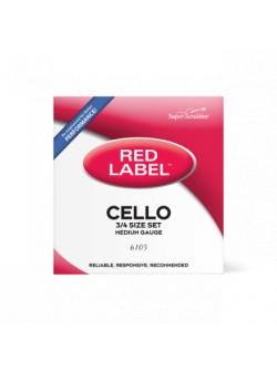 DADDARIO Super Sensitive 6105 Red Label Cello String Set - 3/4 Size