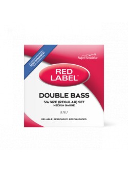 DADDARIO Super Sensitive 8107 Red Label Double Bass String Set - 3/4 Size