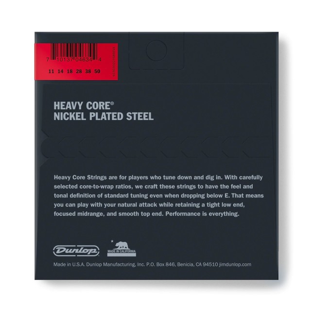 DUNLOP DHCN1150 HEAVY CORE ELECTRIC GUITAR STRINGS (11-50)