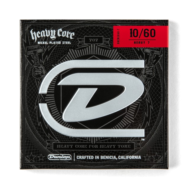 DUNLOP DHCN10607 HEAVY CORE ELECTRIC GUITAR STRINGS (10-60)