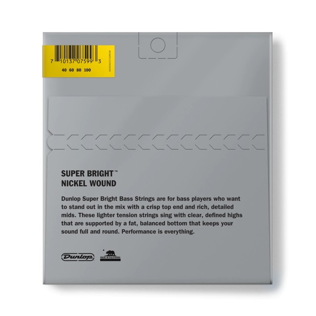 DUNLOP DBSBN40100 SUPER BRIGHT NICKEL (40-100)