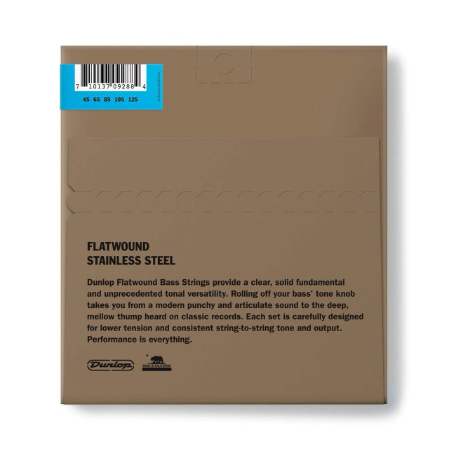 DUNLOP DBFS45125 Stainless Steel Flatwound Bass (45-125)