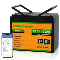 Eco-Worthy LiFePO4 12.8V 100Ah Bluetooth