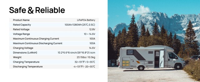����������� Eco-Worthy LiFePO4 12.8V 100Ah Bluetooth
