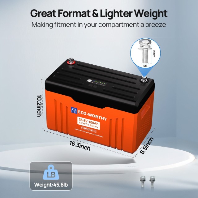 ����������� Eco-Worthy LiFePO4 25,6V 100Ah