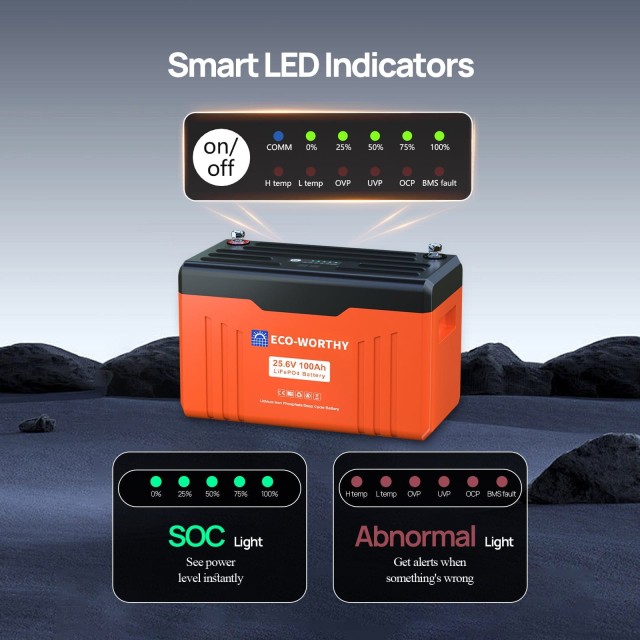 ����������� Eco-Worthy LiFePO4 25,6V 100Ah