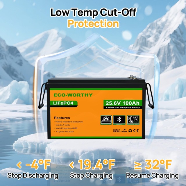 ����������� Eco-Worthy LiFePO4 25,6V 100Ah Low-Temp