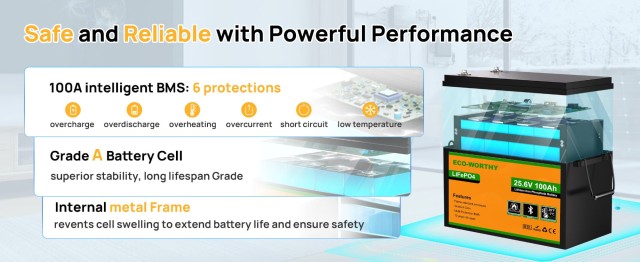 ����������� Eco-Worthy LiFePO4 25,6V 100Ah Low-Temp