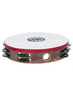 GON BOPS HEADED WOOD TAMBOURINE DOUBLE ROW JINGLES