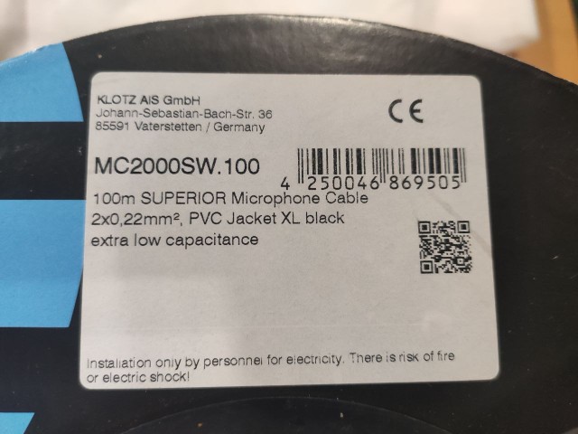 ̳��������� ������ Klotz MC2000 100m.