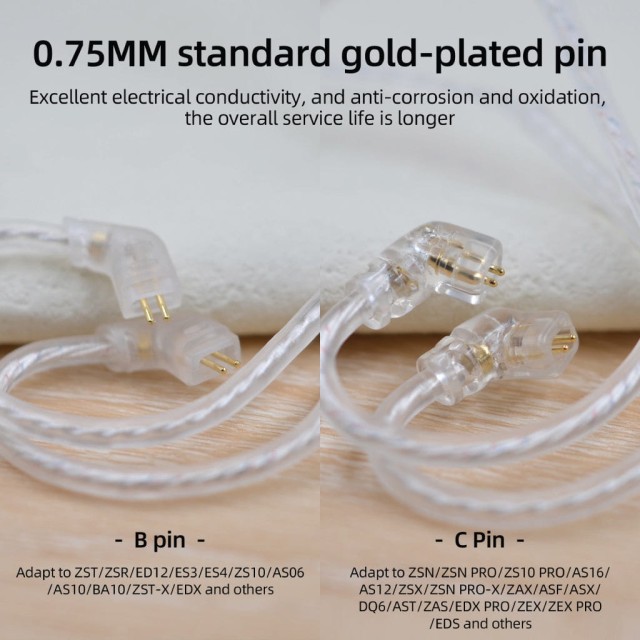 KZ Audio Standard SILVER Cable C MIC