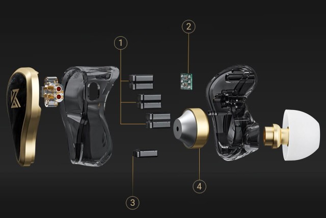KZ Audio ZAS BLACK NO MIC
