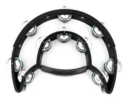MAXTONE 818N/P Power-2 Tambourine w/Protecting Trim (Black)