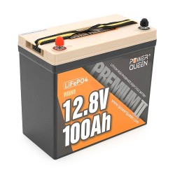 Power Queen 12.8V 100Ah Mini, 1280Wh, BMS 100A, 329*172*214��