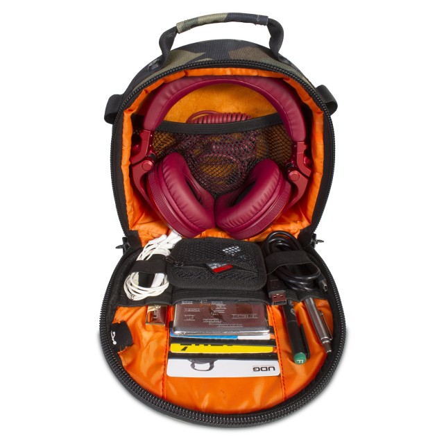 UDG Ultimate DIGI Headphone Bag Black Camo, Orange/ins