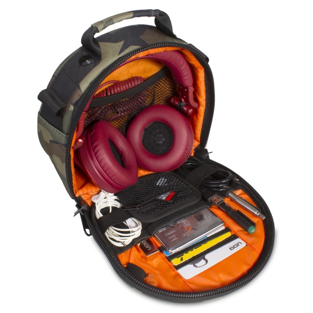 UDG Ultimate DIGI Headphone Bag Black Camo, Orange/ins