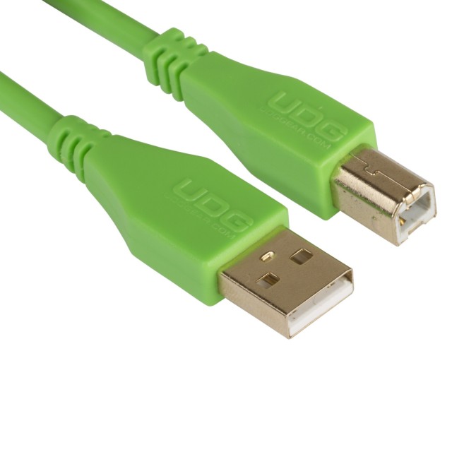 UDG Ultimate Audio Cable USB 2.0 A-B Green Straight 3m