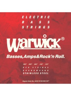WARWICK 42301 RED Stainless Steel Medium 5-String (45-135)