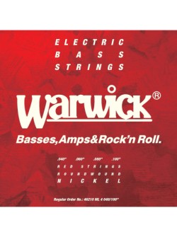 WARWICK 46210 RED Nickel Plated Medium Light 4-String (40-100)